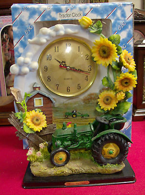 New  Mantel/ Desk  Tractor Clock  Works Great