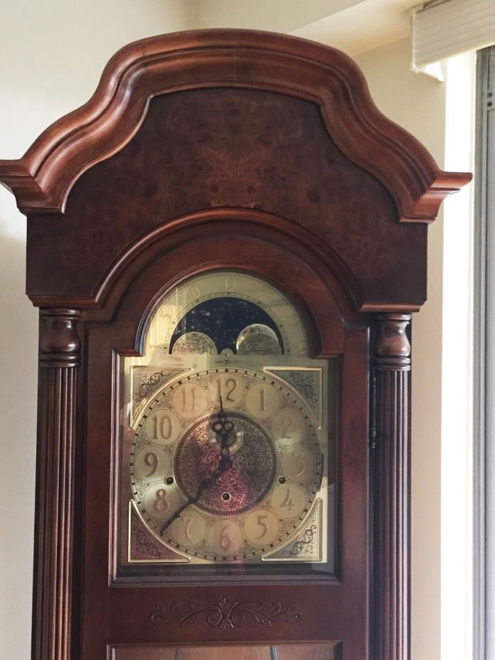 Vintage (1990) Howard Miller Cherry Grandfather Clock