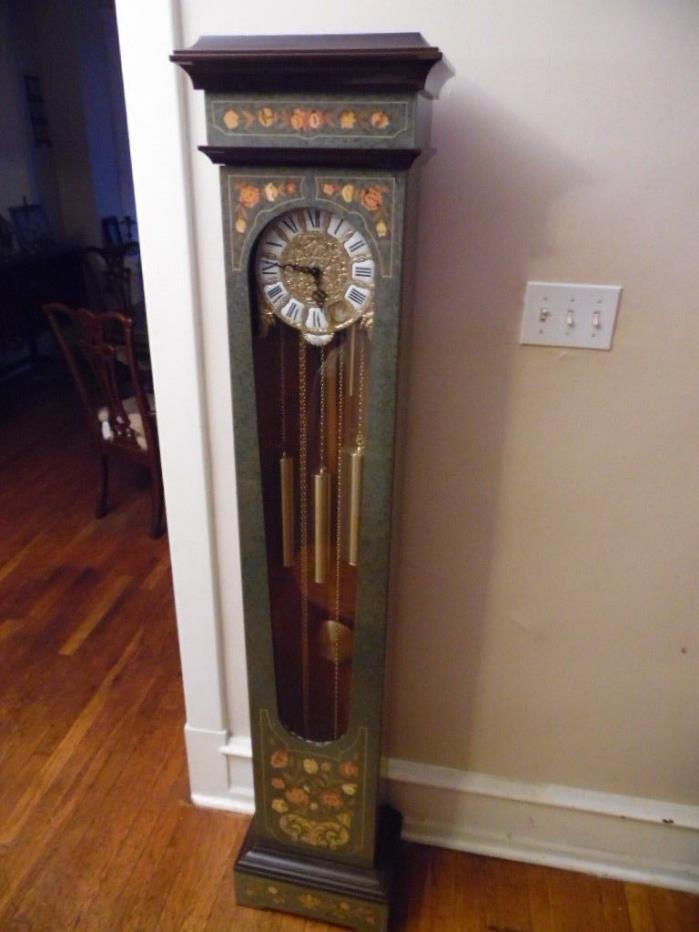 DeArt VTG Lacquered Floor Standing Tall Grandfather's Clock Asian Style Italy