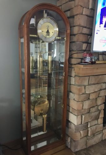 Ridgeway Grandfather Clock Curio Cabinet