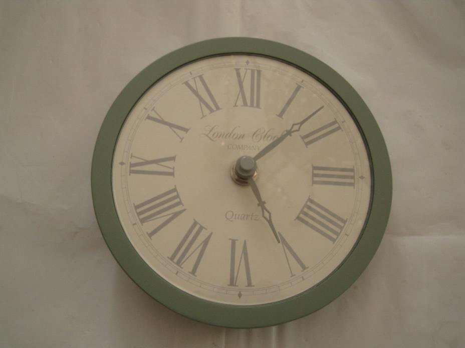 LONDON CLOCK Evelyne Heritage Collection Mantel/Wall Clock (Sage Green)-NIB