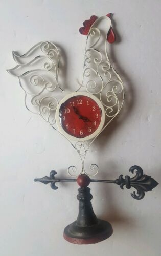 Rooster Weather Vane Quartz Clock