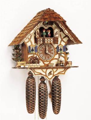 8-Day Black Forest House Cuckoo Clock w Shingles [ID 93562]