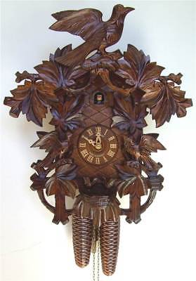 8-Day Wooden Cuckoo Clock in Mahogany Finish [ID 93523]