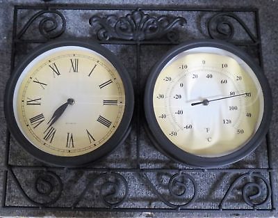 Deco 79 35417 Metal Outdoor Clock Thermometer See details