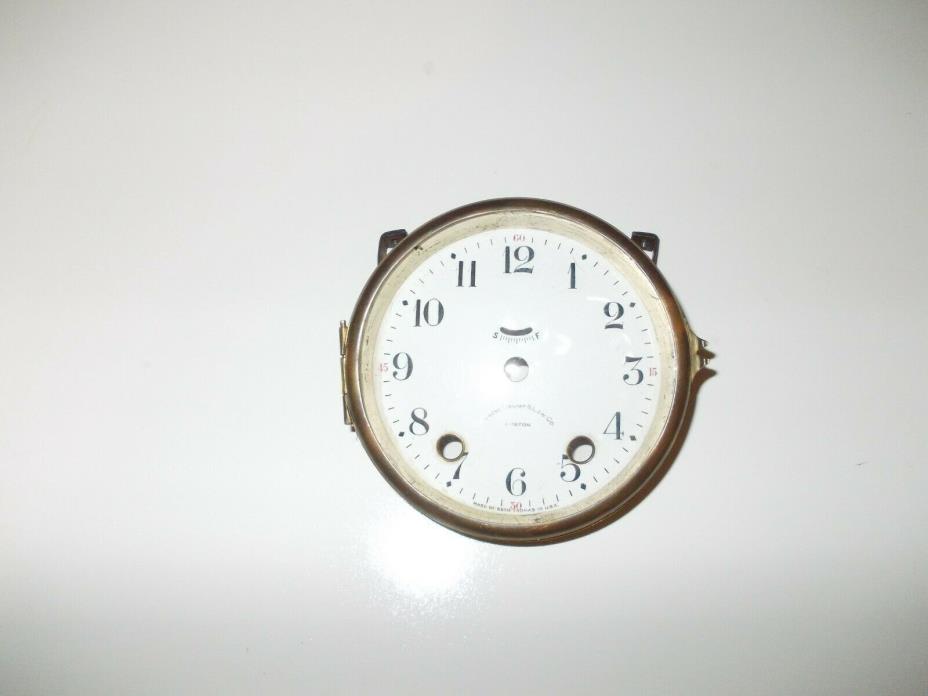 Antique Seth Thomas Clock Movement Dial and Porcelain Bezel