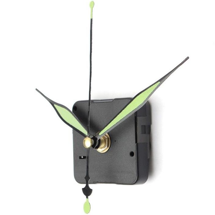 Silent Wall Clock Quartz Movement Mechanism (Green Flour Hands) DIY 5168s/6168s