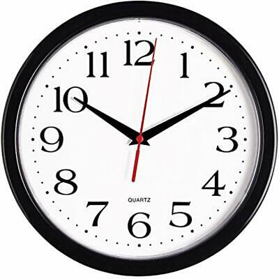 Analog Wall Clock Accurate Quiet Home Office Decor Non Ticking Battery Operated