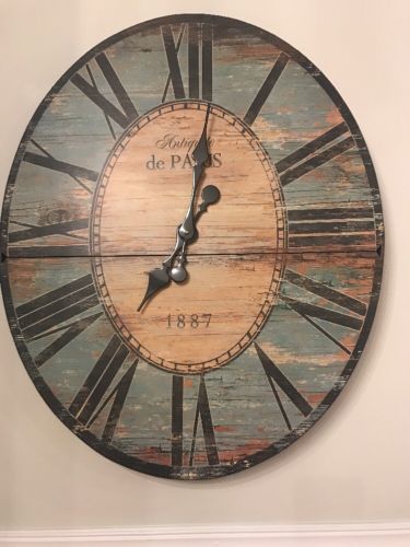 Oversized 29” Oval Wall Clock