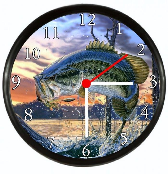 Bass Fishing Wall Clock