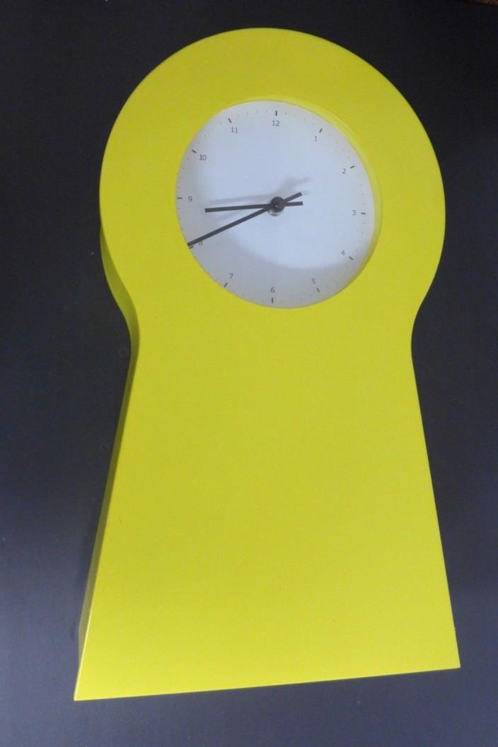 IKEA PS 1995 Yellow clock shelf wall VINTAGE Door Storage shelf keyhole shape
