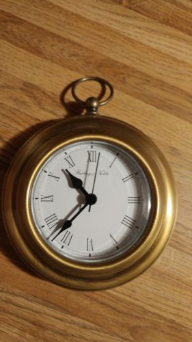 STERLING & NOBLE WALL CLOCK BRASS METAL 5