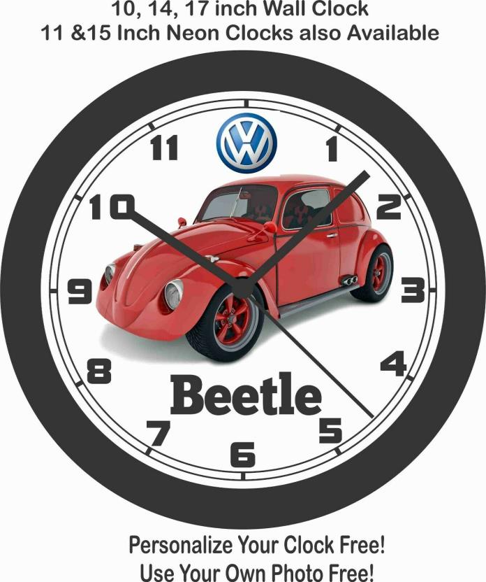 1963 VOLKSWAGEN CUSTOM BETTLE WALL CLOCK-FREE USA SHIP