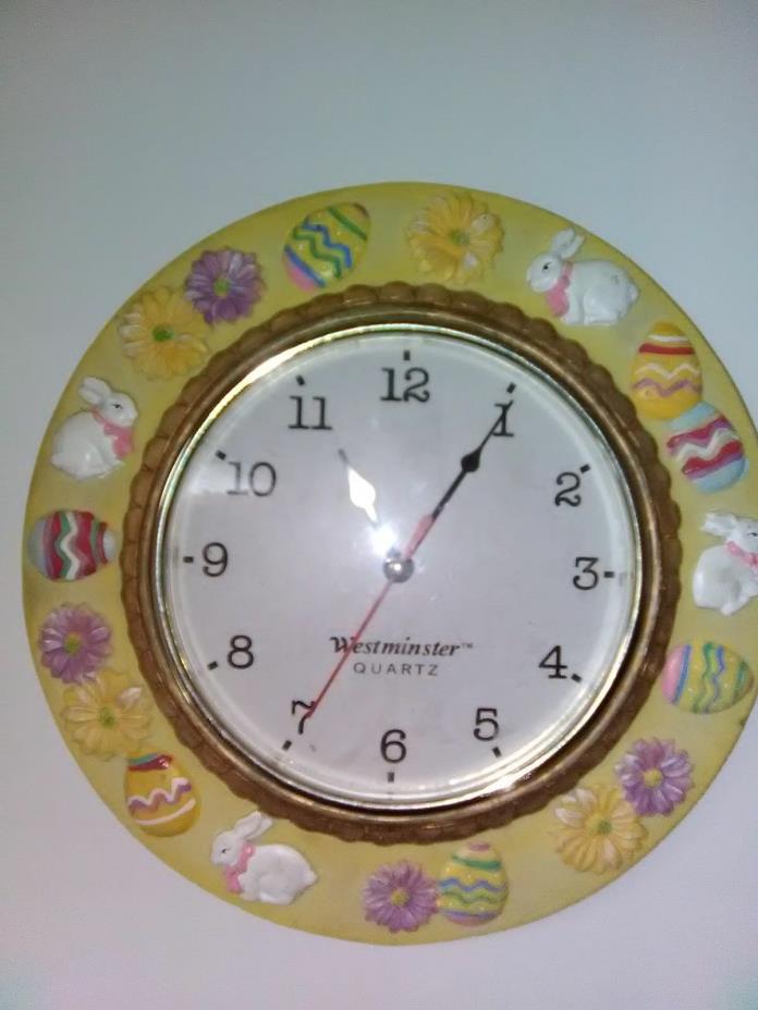 Holiday Clock Interchangeable 6 in 1 QVC 4th of July Christmas Holloween Easter