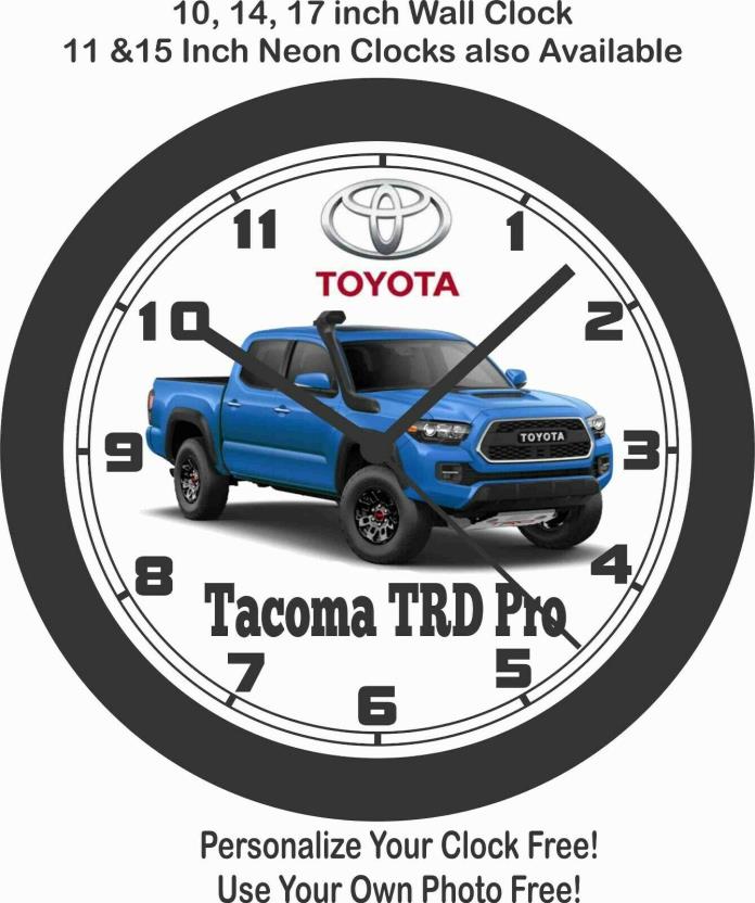 2019 TOYOTA TACOMA TRD PRO PICKUP TRUCK WALL CLOCK-FREE USA SHIP-NEW!