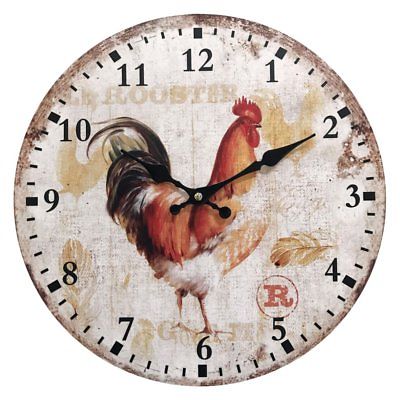 Creative Motion Industries Rooster 13 in. Wall Clock