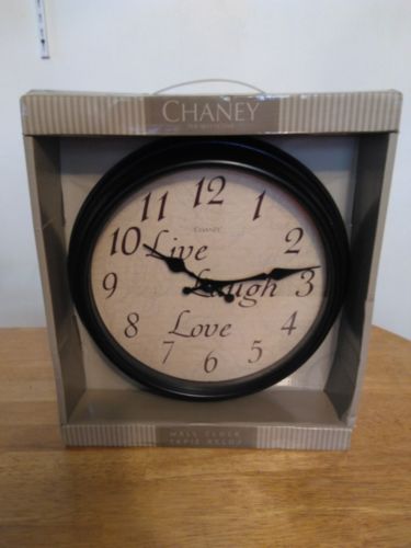 Chaney Live Laugh Love  Wall Clock.  New In Box