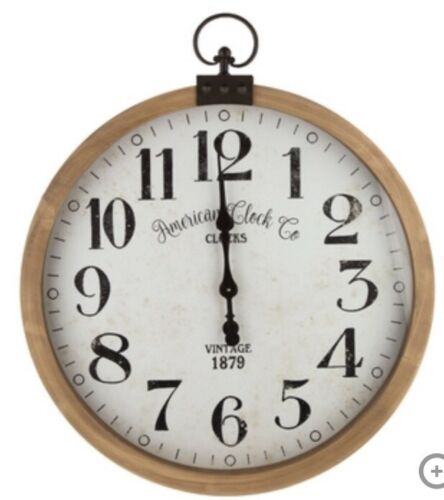 WOODEN WALL CLOCK VERY LARGE~CYBER~MONDAY~ on SALE $49.88 usually around $99.88