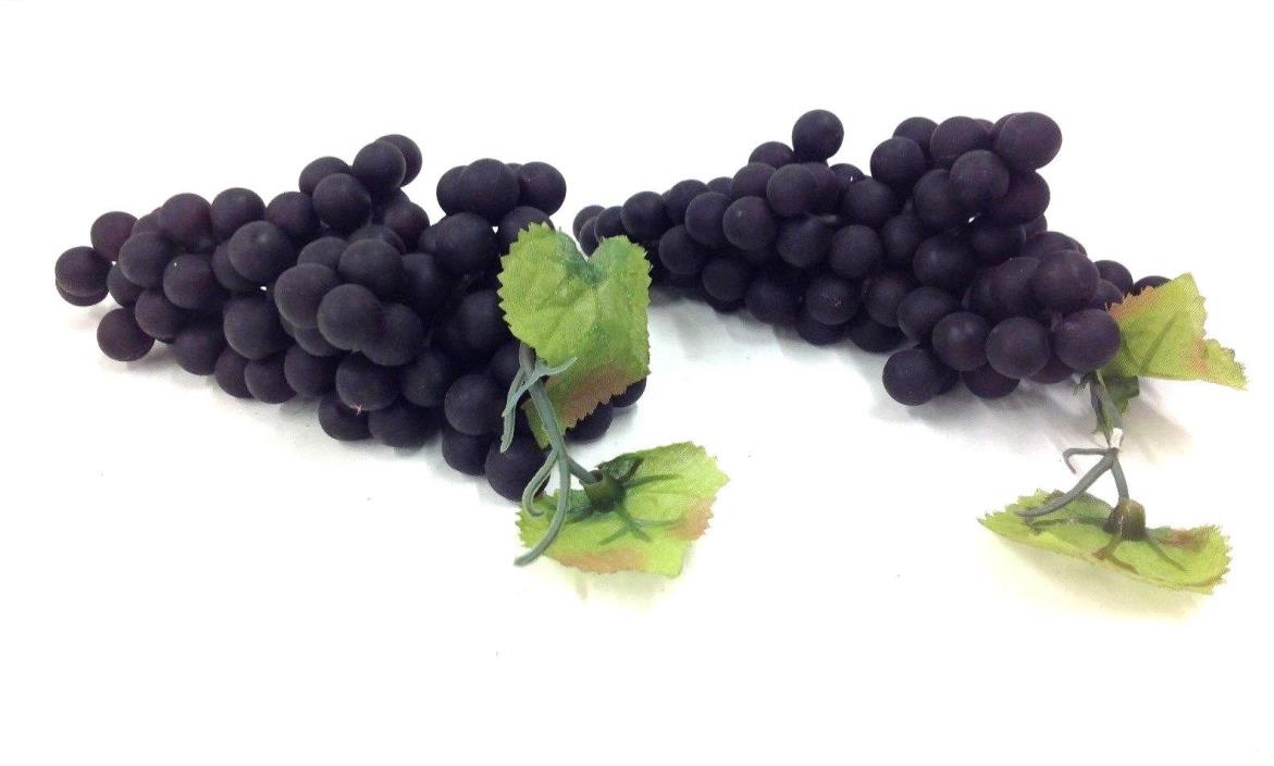 PVC Grape Clusters~2 per Order~Black~Artificial~5 1/2