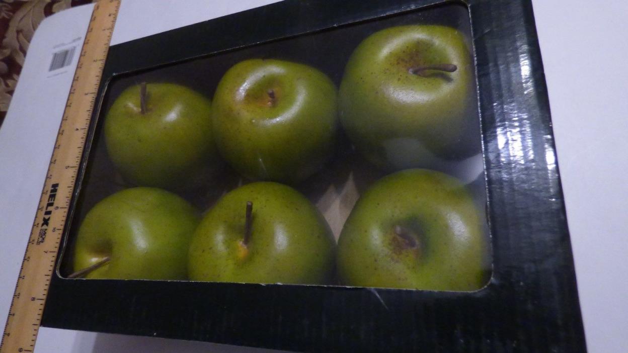 Miniature Artificial Green Apples Bag of 6 hallow