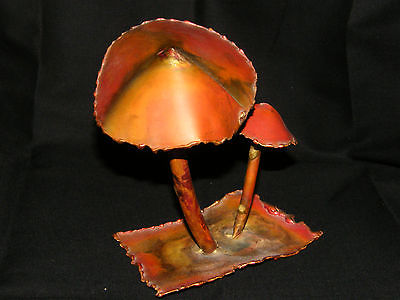Metal Mushroom Set - Handmade Multi-hued Copper