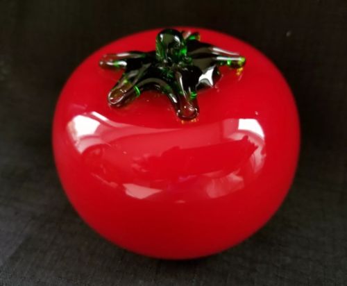 Art Glass Fruit Vegetable Blown Tomato Collectible Decorative Vintage