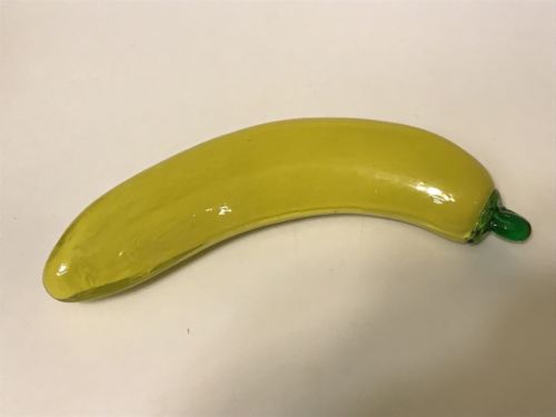 Vintage Murano Style Art Glass Banana Fruit Decor Paperweight Prop