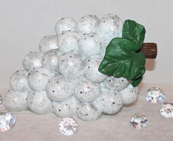 Thrift Store Makeover GLAM decorative ceramic grapes table home decor #1461