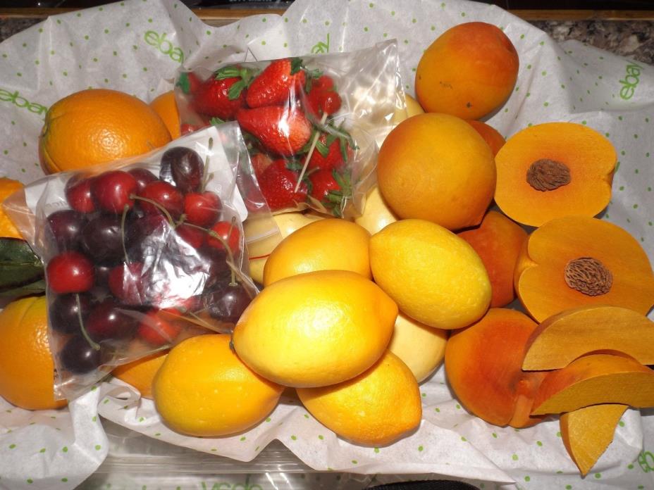 Faux fruit Artificial FRUIT Realistic Staging Home Decor Craft LARGE LOT