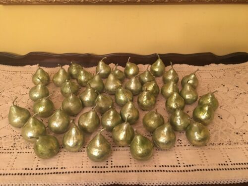 Vtg Lot of 43 Mini Faux Artificial Pears Green 2''