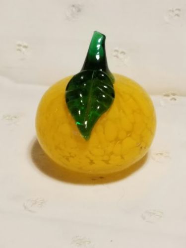 Murano Hand Blown Glass Tangerine