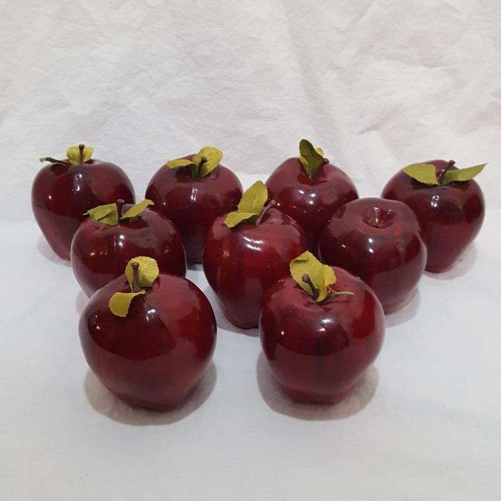 Lot of 9 Apples Red Artificial Faux Fruit 3