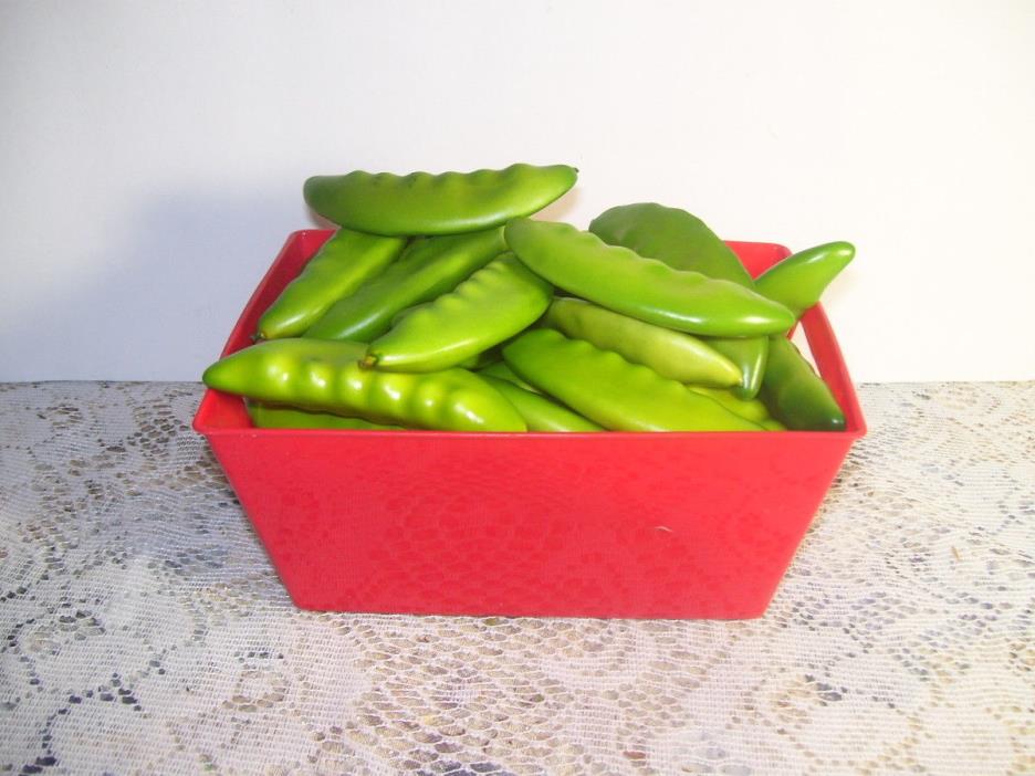 Artificial Fake Tray Full Green Sweet English Peas Decorative Plastic