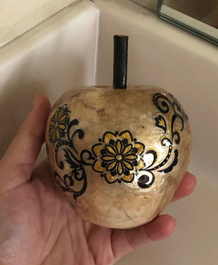 Artificial Decorative Gold Apple (New without Tag)