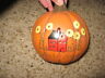 Painted  Ceramic Pumpkin Welcome Home and Flowers EUC