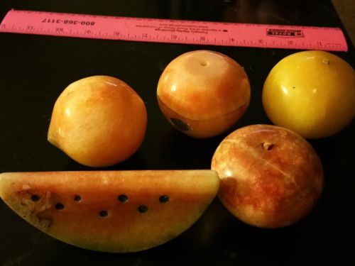 Vintage Onyx Tellez stamped Fruit apple peach watermelon lemon