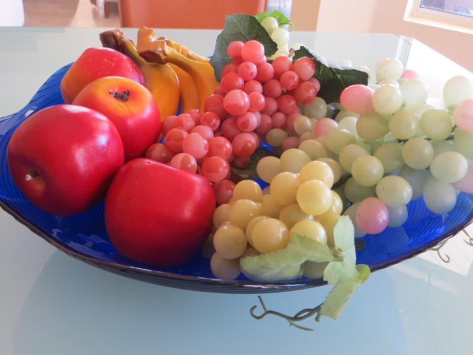 13 Pcs Lifesize Artificial Bunch Of Grapes Apples Fruit Home Party Decor Plastic