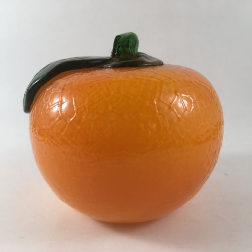 Vintage Glass Fruit ORANGE Murano Style Hand Blown Handcrafted Decorative