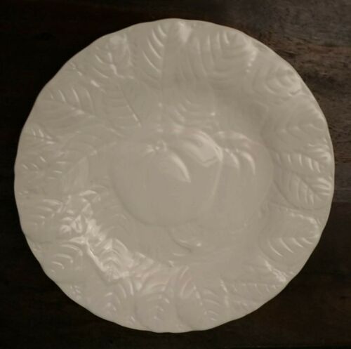 Vintage Porcelain White Raised Pumpkin Plate