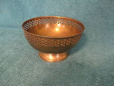 Solid Brass Bowl w/Ornate Rim (S451)