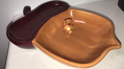 Russ Cute Decorative Acorn Bowl with Squirrel