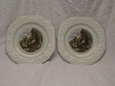 Two Lord Nelson Antique 'Valley Farm' Ware Plates 48111