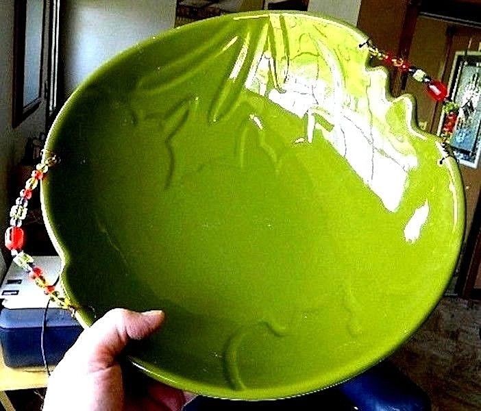 BELLA CASA Centerpiece Bowl Large Green by GANZ 13