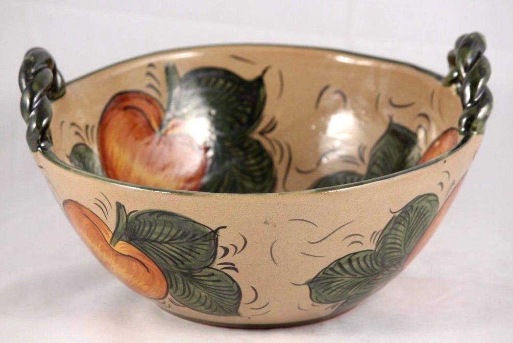 Mexican Ceramic/Pottery Bowl Folk Art Hand Painted Folk Art Collectible Deep
