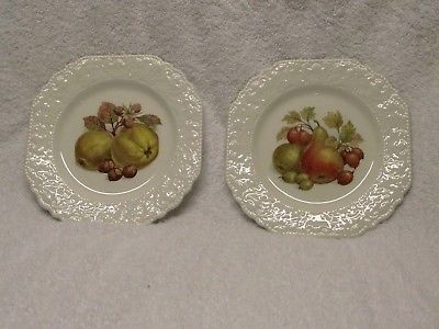 Two Fruit apple Pear Plates Lord Nelson Pottery England