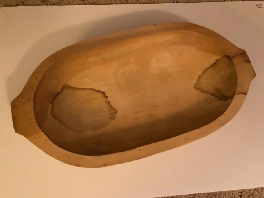 Unfinished wooden flour bowl