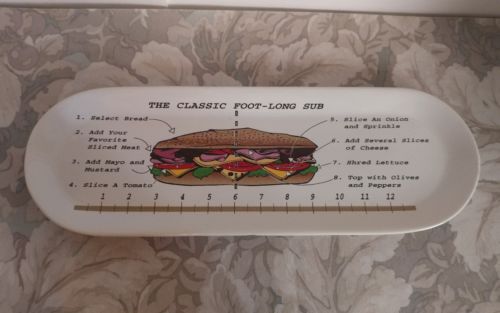 The Classic Foot-Long Sub Sandwich Ceramic Plate