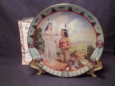 Hamilton Legends Peace Pipe Decorator Indian Plate by Sandro