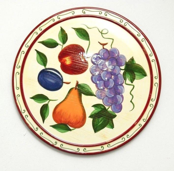 serving plate ceramic fruit design 9 inches
