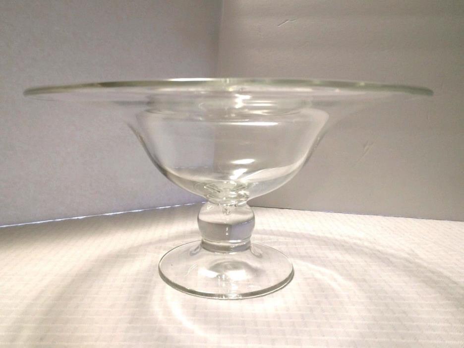 LARGE Glass Serving Display Footed Bowl Flower Wedding Event Decoration Decor